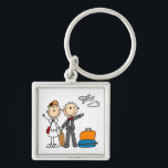 Stick Figure Wedding Honeymoon T-shirts and Gifts Key Ring<br><div class="desc">Stick Figure Wedding Honeymooners T-shirts,  mugs,  cards,  stickers,  magnets,  tote bags,  keepsakes,  keychains,  placemats,  binders,  and more featuring a stick figure bride and groom who are embarking on their honeymoon after being married!</div>
