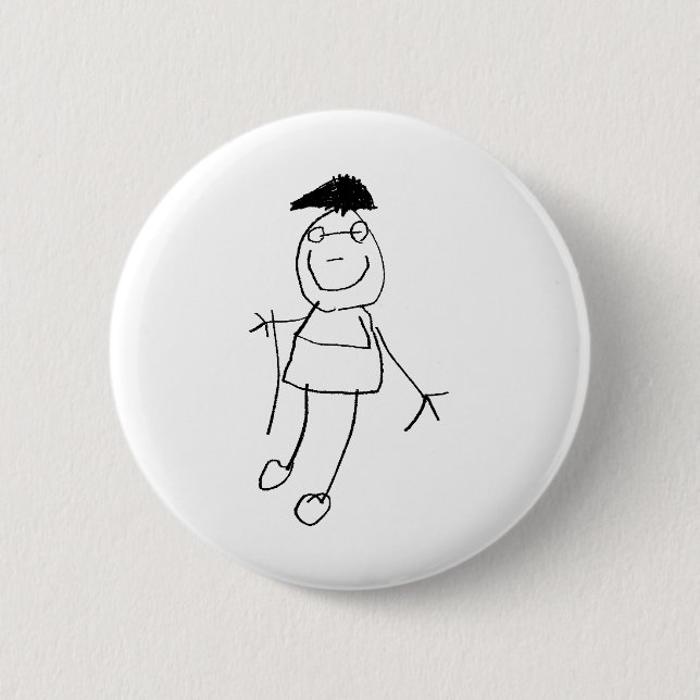 Stick Figures 6 Cm Round Badge (Front)