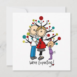 Stick Figures Expectant Parents Girl