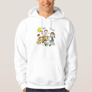 Stick Figures Family Beach Fun Hoodie