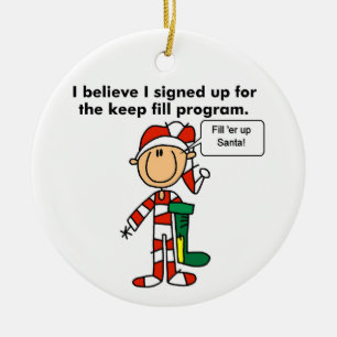 Stick Figures Keep Fill Program Ornament