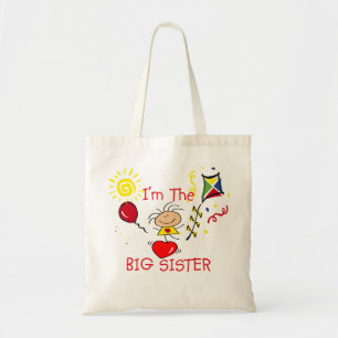 Stick Fiigure Big Sister Girl Tote Bag