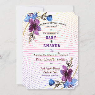 Stick From Purple Invitation