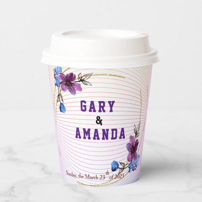 Stick From Purple  Paper Cups (Front)