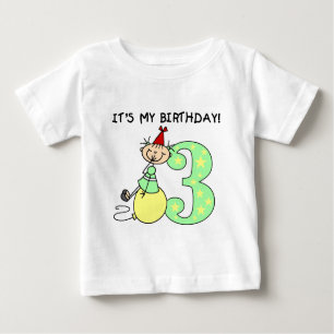 Stick Girl 3rd Birthday Tshirts and Gifts