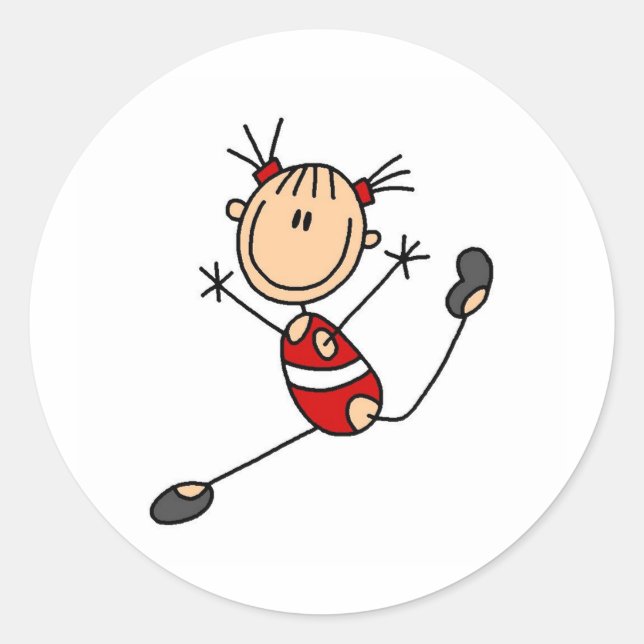Stick Girl Gymnast Stickers (Front)
