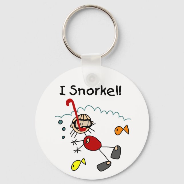 Stick Girl I Snorkel Key Ring (Front)