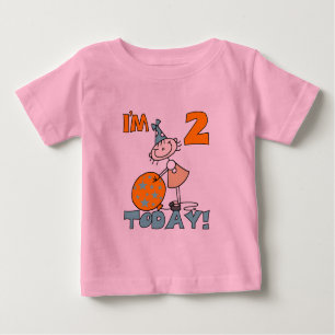 Stick Girl I'm 2 Today Tshirts and Gifts