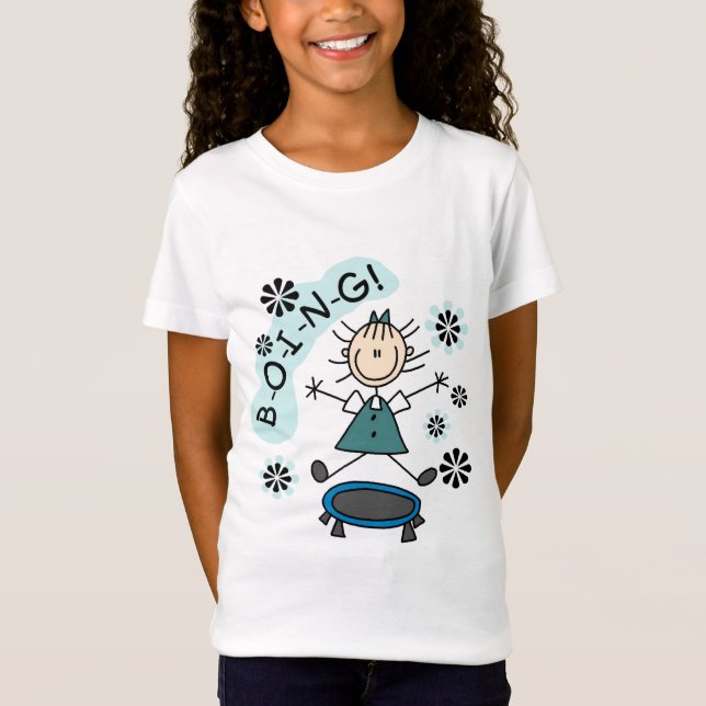 Stick Girl on Trampoline T-shirts and Gifts (Front)