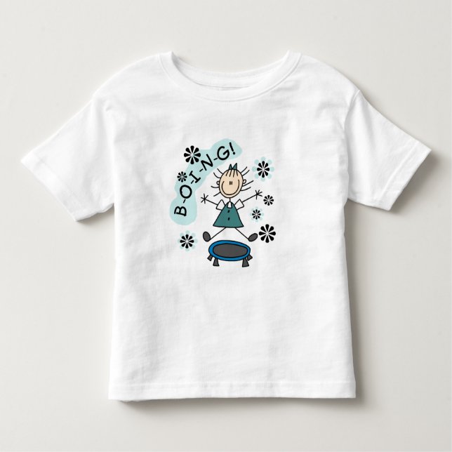 Stick Girl on Trampoline T-shirts and Gifts (Front)