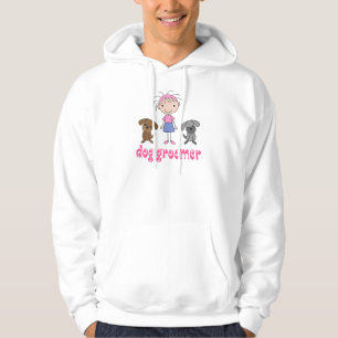 Stick Girl Pet Occupation Dog Groomer Hoodie