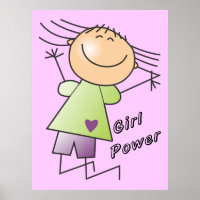 stick girl power poster