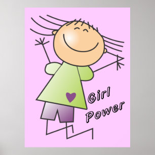 stick girl power poster