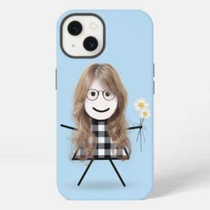 Stick Girl with Daisies iPhone 13 Case