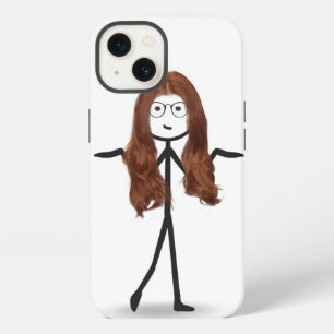 Stick Girl With Red Hair iPhone 13 Case