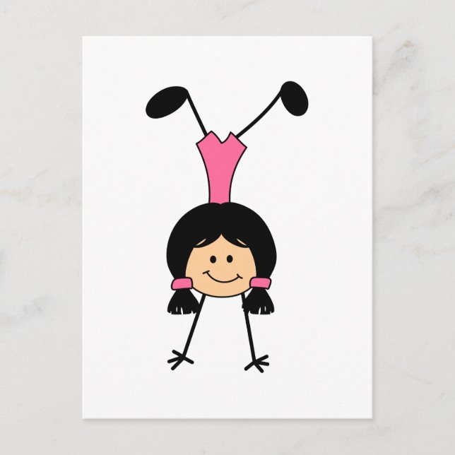 STICK GYMNAST POSTCARD (Front)