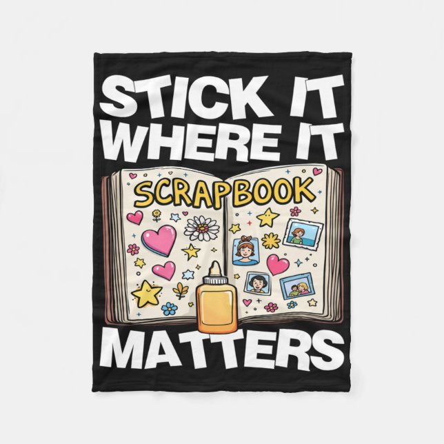 Stick It Where It S Sticker  Fleece Blanket (Front)