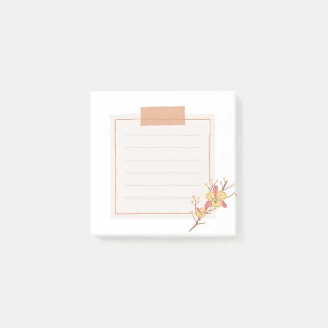 Stick it with an orange flower  post-it notes (Front)