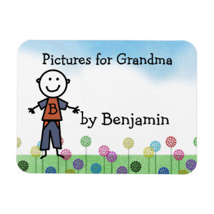 Stick Kids Personalised Fridge Art Flexi Magnet