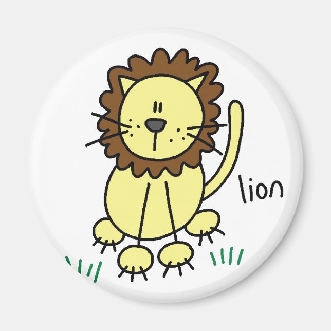 Stick Lion Magnet (Front)