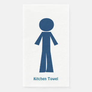 Stick Man Vector Kitchen Towel Napkin