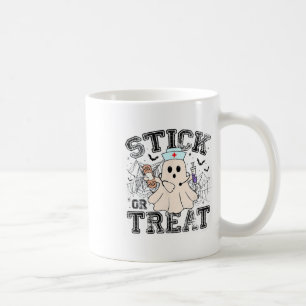 Stick Or Treat Halloween Ghost Nurse Halloween Phl Coffee Mug