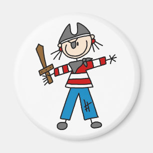 Stick Pirate With Sword Magnet