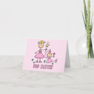 Stick Princess Duo Big Sister Blank Card