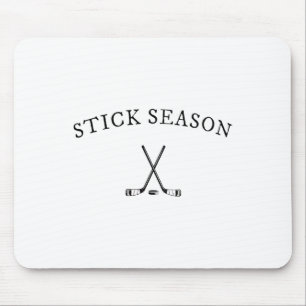 Stick Season Crossed Hockey Sticks Puck Minimal Mouse Pad