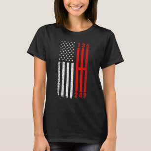 Stick Shift American Flag Muscle Car 6 Gears Mecha T-Shirt