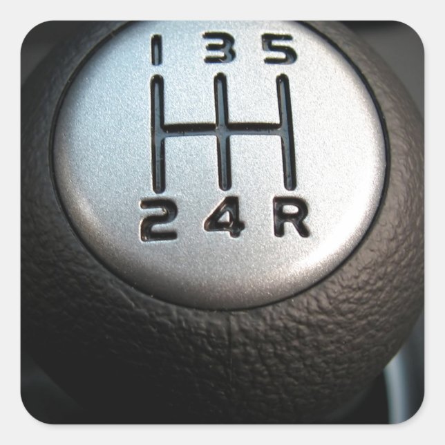 Stick Shift - Gear Box Square Sticker (Front)