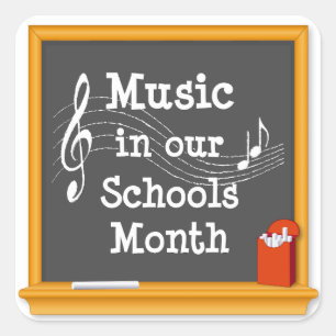 Stick to Your Music Square Sticker