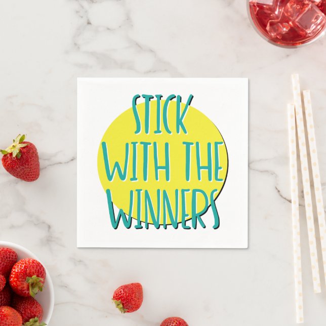 Stick With The Winners | 12 Step Recovery Slogan Napkin (Insitu)