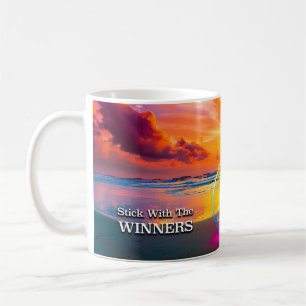 Stick With The Winners Recovery Slogan Sunrise Mug
