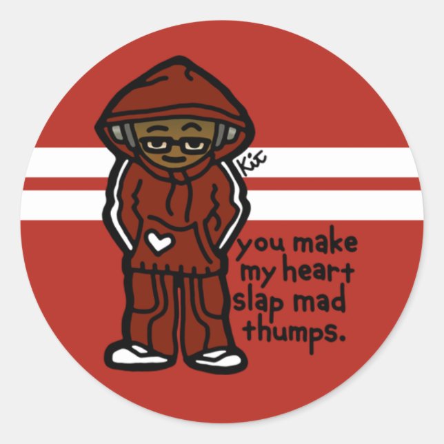 stick with your crew. classic round sticker (Front)