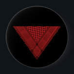 Sticker 10 Cm Round Badge<br><div class="desc">Each one of us must defend the rights of the Palestinians through resistance, even if we defend them by wearing a shirt. This is a inverted red triangle resistance Palestinian Hatta Keffiyeh Kufiya symbol of palestinian resistance For Palestinians, Palestine lovers Pro-Palestinian, or, everyone who supports freedom and justice and fights...</div>