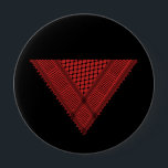 Sticker 10 Cm Round Badge<br><div class="desc">Each one of us must defend the rights of the Palestinians through resistance, even if we defend them by wearing a shirt. This is a inverted red triangle resistance Palestinian Hatta Keffiyeh Kufiya symbol of palestinian resistance For Palestinians, Palestine lovers Pro-Palestinian, or, everyone who supports freedom and justice and fights...</div>