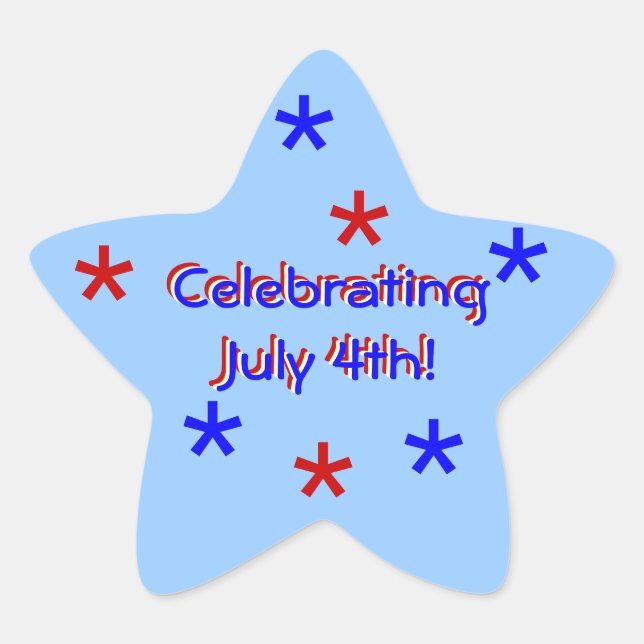 Sticker - 4th of July star (Front)