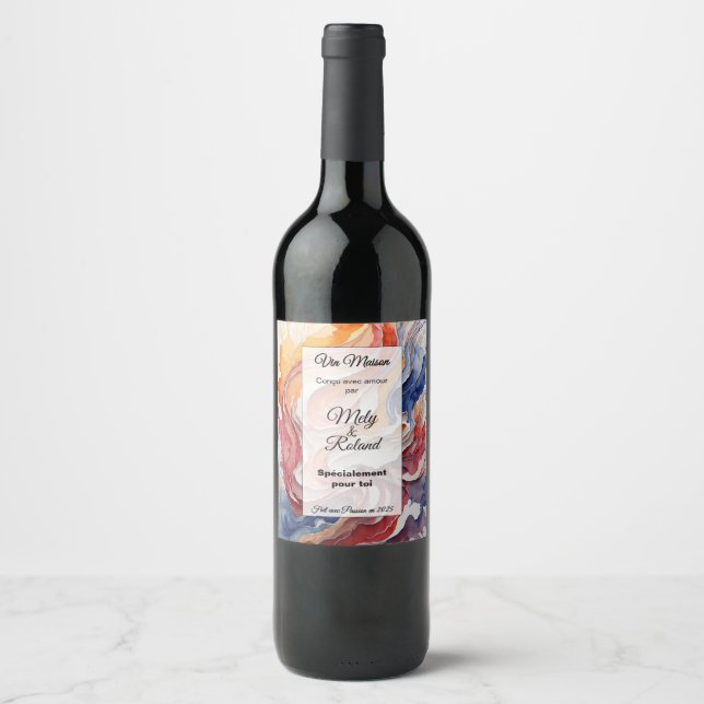 Sticker a bottle of wine (Front)