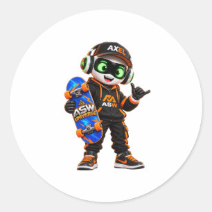 Sticker - Axel Cyber Skater Robot - ASW Universe