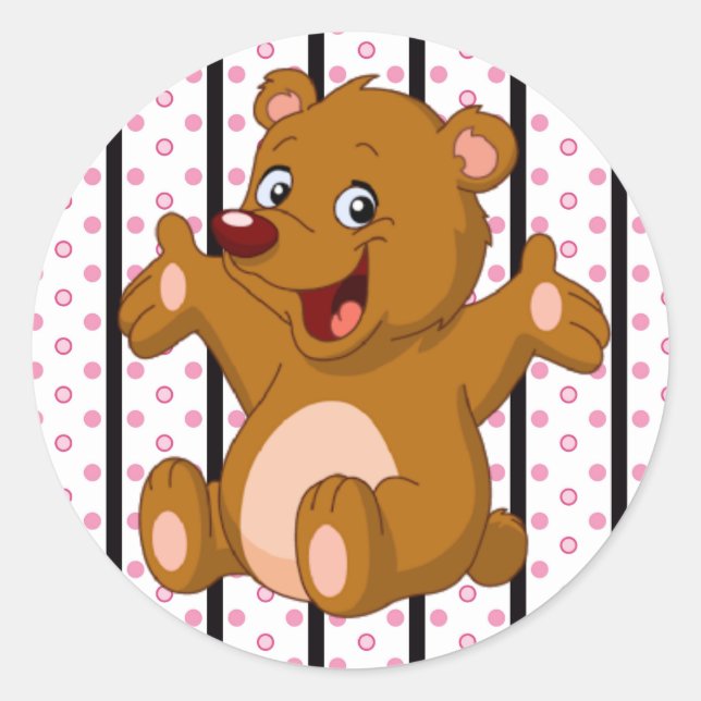 Sticker/Bear Classic Round Sticker (Front)