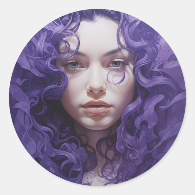 Sticker Belleza morada ondulante (Front)