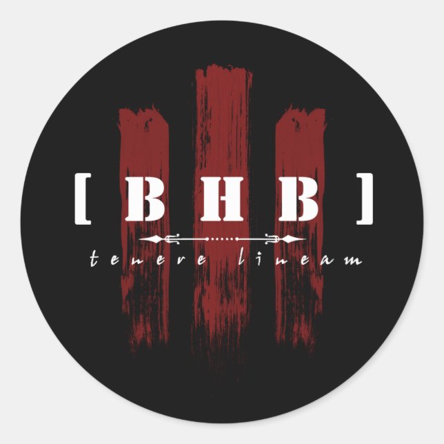 Sticker : Black / Coloured Stripes (Front)