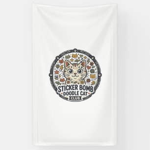 Sticker Bomb Doodle Cat POD Vector Art - Sticker B Banner