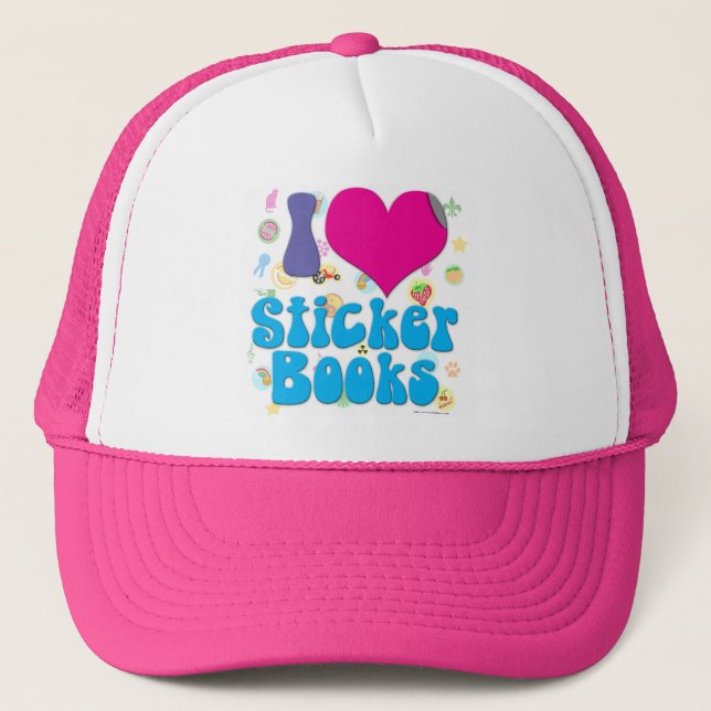 Sticker Books Childhood Nostalgia Motto Trucker Hat (Front)