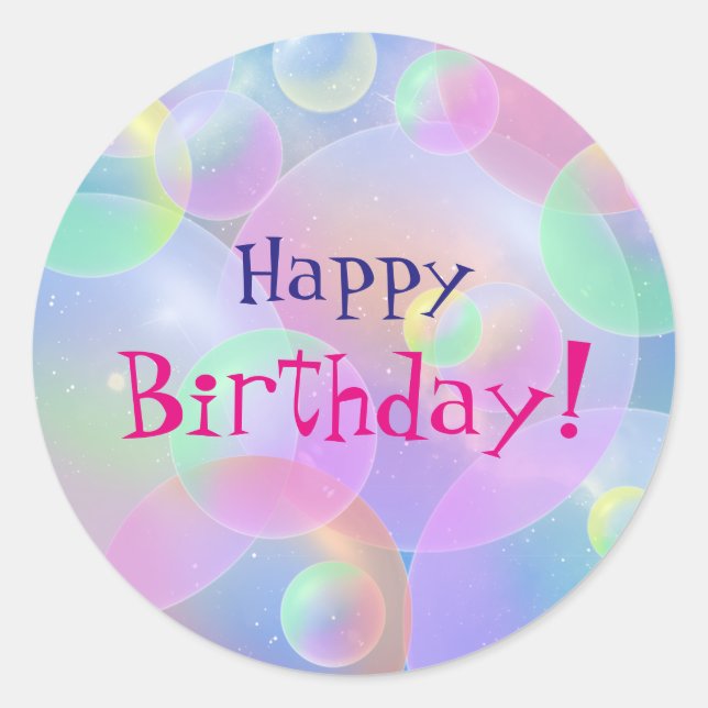 Sticker - Bubbles - Personalizable (Front)