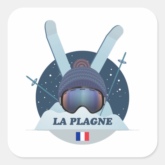 Sticker Carré La Plagne Ski resort (Front)