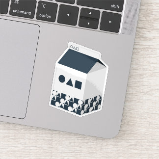 Sticker Carton Of Milk - Circle, Triangle & Square