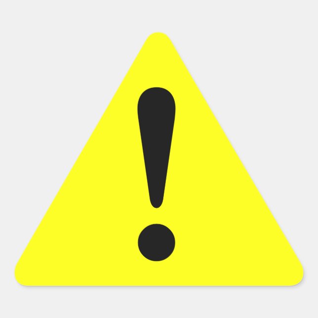 Sticker Caution Sticker Exclamation Equipment Work (Front)