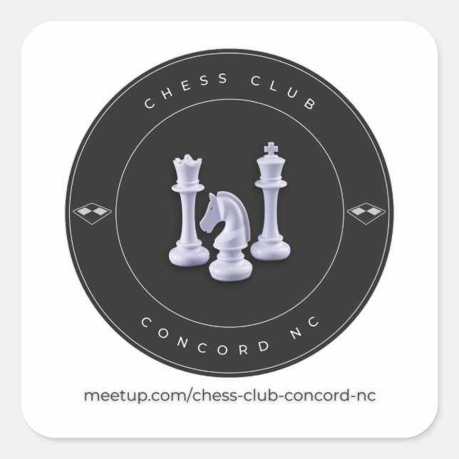 Sticker - Chess Club Concord NC (Front)